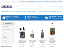 Tablet Screenshot of marblelifeproducts.com